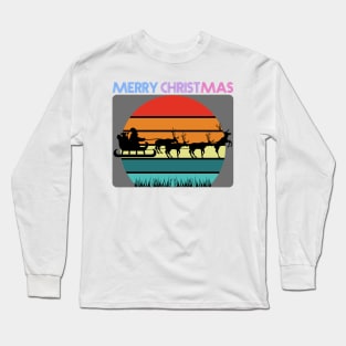 Merry Christmas retro Long Sleeve T-Shirt